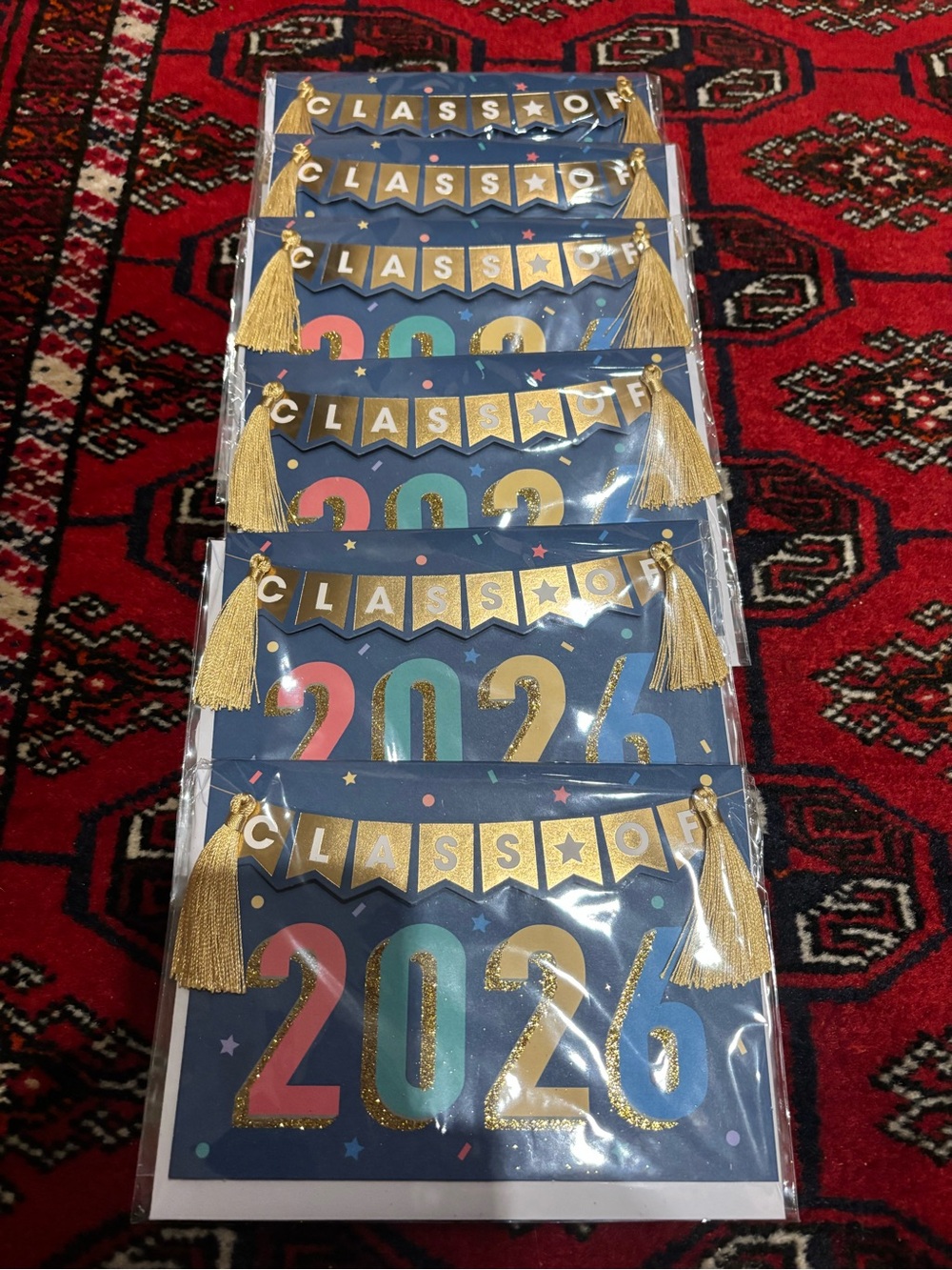 Set of Six— 2026 Graduation Cards & Envelopes. New!